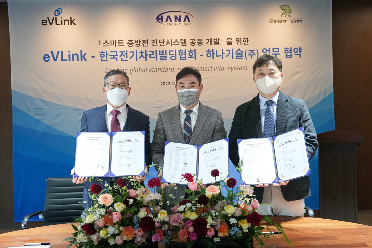 이브이링크-하나기술-전기차리빌딩협회, 차세대 스마트 충방전 시스템 진단 알고리즘 공...